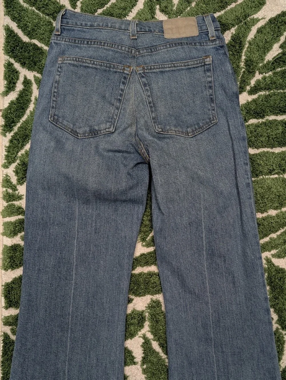 Everlane High Rise Flare Blue Jeans, Size 26